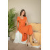 Hidden Pocket Batwing Sleeve V Neck Long Dress