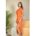 Hidden Pocket Batwing Sleeve V Neck Long Dress