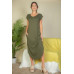 Hidden Pocket Batwing Sleeve V Neck Long Dress