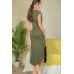 Hidden Pocket Batwing Sleeve V Neck Long Dress