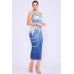 One Shoulder Denim Print Dress