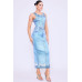 Denim Print Midi Dress