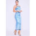 Denim Print Midi Dress