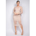 Lace Rhinestone-studded Slit Midi Dress