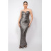 Sequin V-bar Crisscross Tube Dress