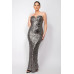 Sequin V-bar Crisscross Tube Dress