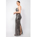 Sequin V-bar Crisscross Tube Dress
