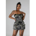 Zipper Closure Stretch Tube Dress