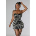Zipper Closure Stretch Tube Dress