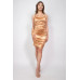 Ruched Mini Bodycon Halter Dress