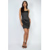 Square Rhinestones Bodycon Mini Dress