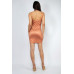Square Rhinestones Bodycon Mini Dress