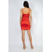 Square Rhinestones Bodycon Mini Dress