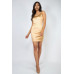 Square Rhinestones Bodycon Mini Dress