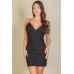 Eyelash Lace Trim Cami Mini Dress