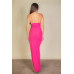 Eyelash Lace Trim Split Thigh Cami Dress