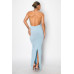 Halter Necklace Trim Long Dress