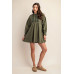 Long sleeve mini dress with lace detail