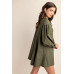 Long sleeve mini dress with lace detail