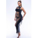 Fringe Cut Out Maxi Dress