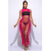 Fringe Cut Out Maxi Dress