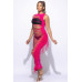 Fringe Cut Out Maxi Dress