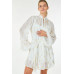 Metallic Print Short Dress