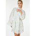 Metallic Print Short Dress