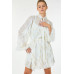 Metallic Print Short Dress