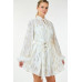 Metallic Print Short Dress