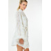 Metallic Print Short Dress
