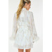 Metallic Print Short Dress