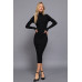 Long Sleeve High Neck Sweater Long Dress