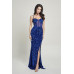Cecily Teddy Velvet Corset Maxi Dress