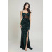 Cecily Teddy Velvet Corset Maxi Dress