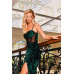Cecily Teddy Velvet Corset Maxi Dress