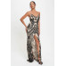 Spaghetti Strap Art Deco Sequins Maxi Dress