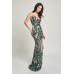 Spaghetti Strap Art Deco Sequins Maxi Dress