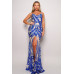 Spaghetti Strap Art Deco Sequins Maxi Dress