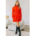 Long Sleeve Smocked Neck Tiered Ruffle Mini Dress