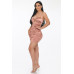 Front Twist Stretch Mini Dress