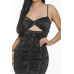 Front Twist Stretch Mini Dress