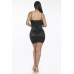 Front Twist Stretch Mini Dress