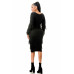 Knit Long Sleeve Fringe Dress