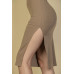 Flat Back Rib Sleeveless Tank Side Slit Bodycon Dress