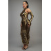 Metallic Ruched Dress With Sleeves