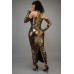 Metallic Ruched Dress With Sleeves
