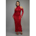 Metallic Ruched Dress With Sleeves