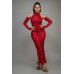 Metallic Ruched Dress With Sleeves