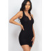 Ribbed Split Neck Tank Mini Dress